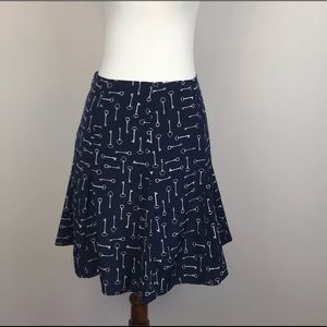 Banana Republic Navy Flare Mini Skirt Sz 6